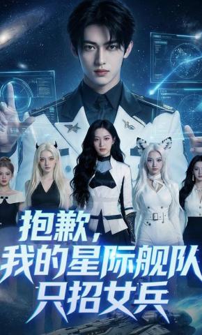 短剧《抱歉，我的星际舰队只招女兵》海报