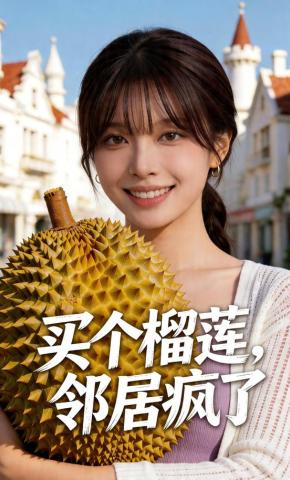 短剧《买个榴莲，邻居疯了》海报