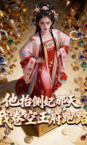 短剧《他抬侧妃那天，我卷空王府跑路》海报