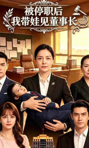 短剧《被停职后， 我带娃见董事长》海报