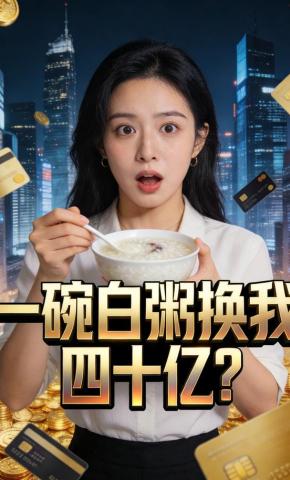 短剧《一碗白粥换我四十亿？》海报