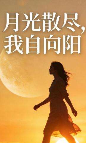 短剧《月光散尽，我自向阳》海报