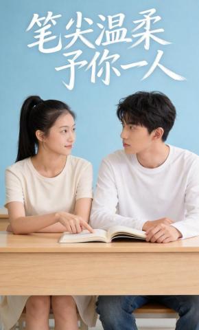 短剧《笔尖温柔予你一人》海报