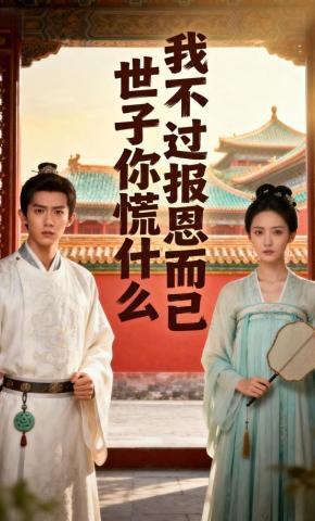 短剧《我不过报恩而已，世子你慌什么》海报