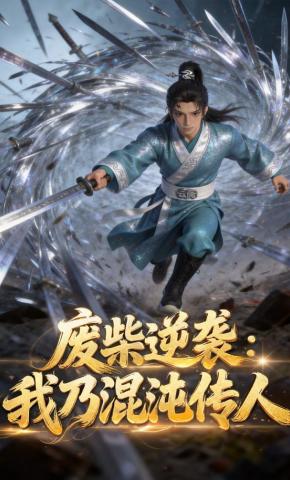 短剧《废柴逆袭：我乃混沌传人》海报