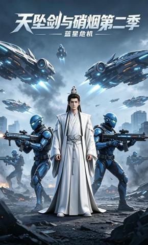 短剧《天坠剑与硝烟第二季》海报
