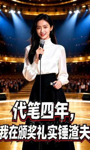 短剧《代笔四年，我在颁奖礼实锤渣夫》海报