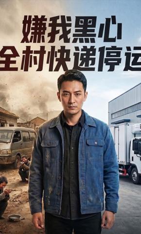 短剧《嫌我黑心，全村快递停运》海报