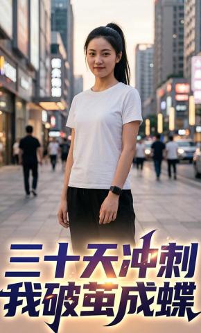 短剧《三十天冲刺，我破茧成蝶》海报