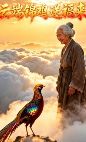 短剧《云端锦鸡送福来》海报
