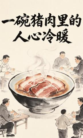短剧《一碗猪肉里的人心冷暖》海报