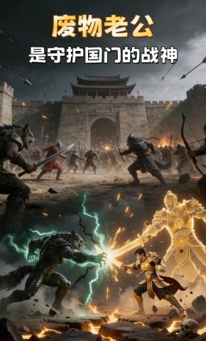 短剧《废物老公，是守护国门的战神》海报
