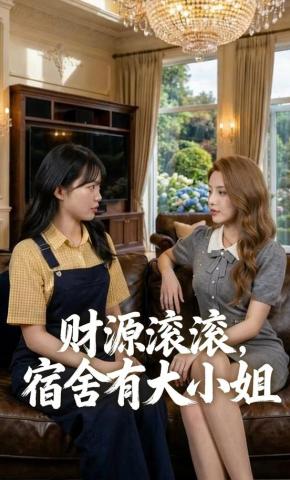 短剧《财源滚滚，宿舍有大小姐》海报