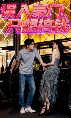 短剧《误入豪门，只想搞钱》海报