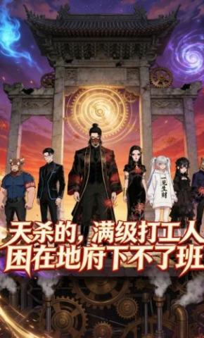 短剧《天杀的，满级打工人困在地府下不了班》海报