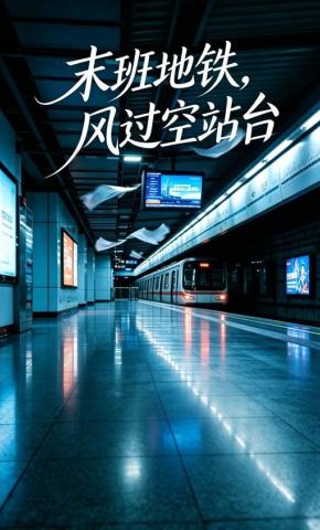 短剧《末班地铁，风过空站台》海报