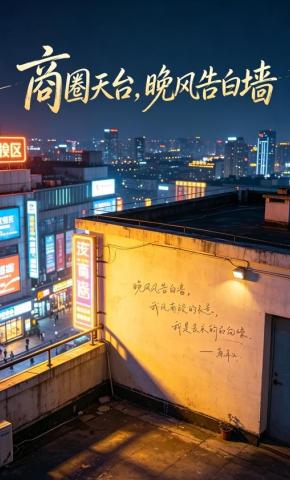 短剧《商圈天台，晚风告白墙》海报