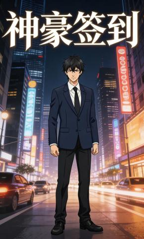 短剧《神豪签到》海报