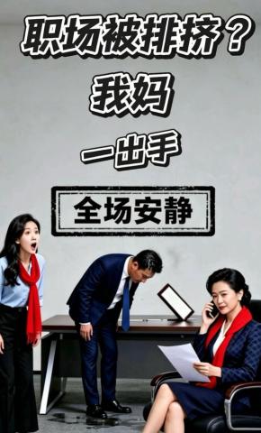 短剧《职场被排挤？我妈一出手全场安静》海报