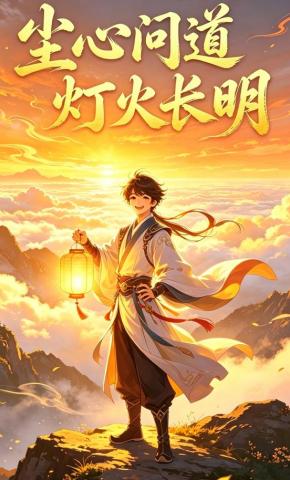 短剧《尘心问道，灯火长明》海报