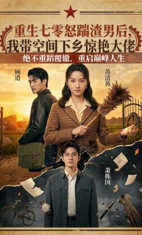 短剧《重生七零怒踹渣男后，我带空间下乡惊艳大佬》海报