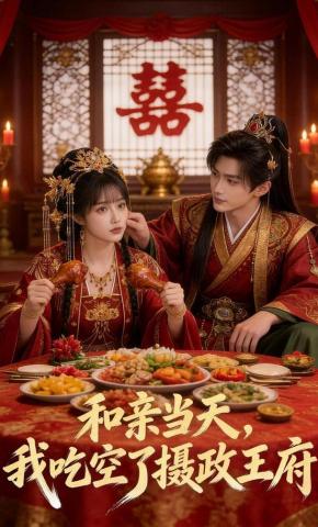 短剧《和亲当天，我吃空了摄政王府》海报