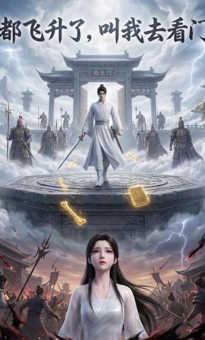 短剧《都飞升了，叫我去看门》海报