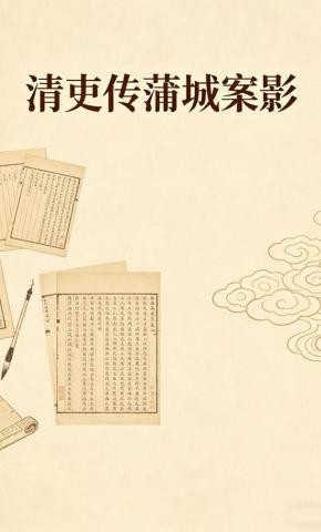 短剧《清吏传蒲城案影》海报