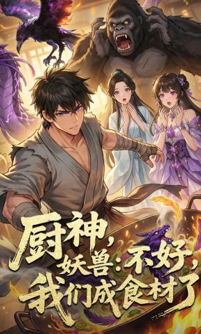 短剧《厨神，妖兽：不好，我们成食材了》海报