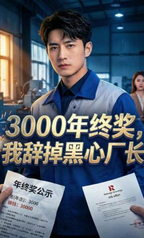 短剧《3000年终奖，我辞掉黑心厂长》海报