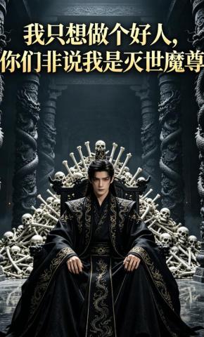 短剧《我只想做个好人，你们非说我是灭世魔尊》海报