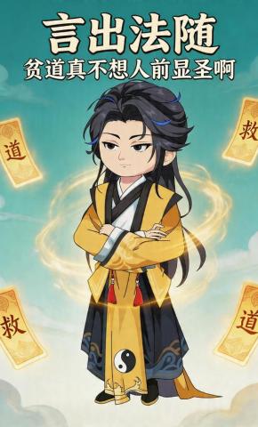 短剧《言出法随，贫道真不想人前显圣啊》海报