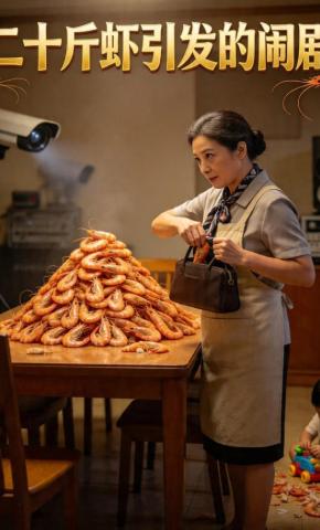 短剧《二十斤虾引发的闹剧》海报