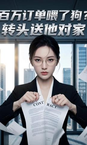 短剧《百万订单喂了狗？转头送他对家》海报