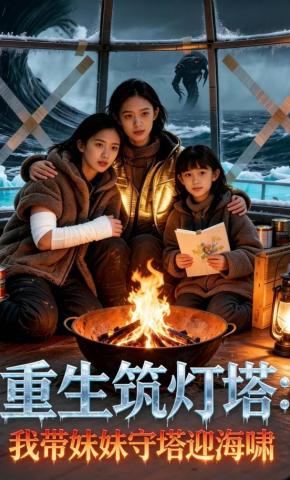 短剧《重生筑灯塔：我带妹妹守塔迎海啸》海报