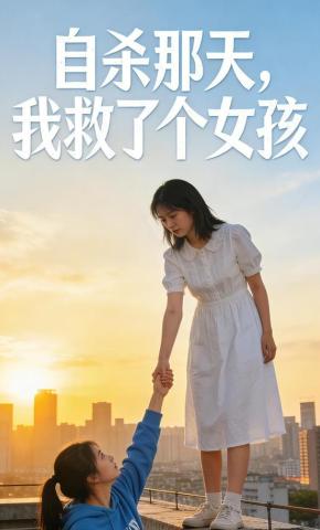 短剧《自杀那天，我救了个女孩》海报