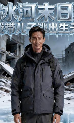 短剧《冰河末日：我带儿子逃出生天》海报