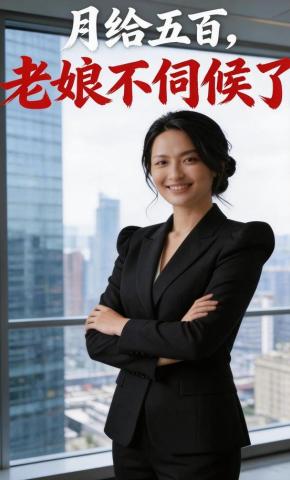 短剧《月给五百，老娘不伺候了》海报