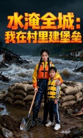 短剧《水淹全城：我在村里建堡垒》海报