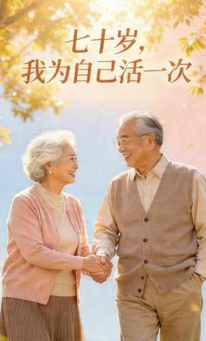 短剧《七十岁，我为自己活一次》海报