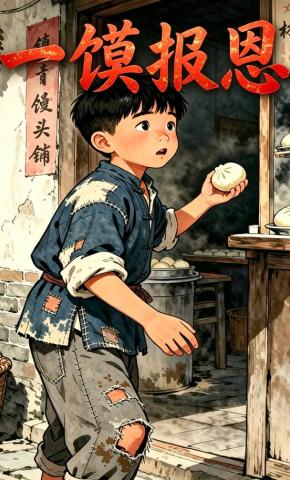 短剧《一馍报恩》海报