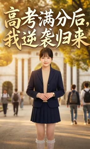 短剧《高考满分后，我逆袭归来》海报