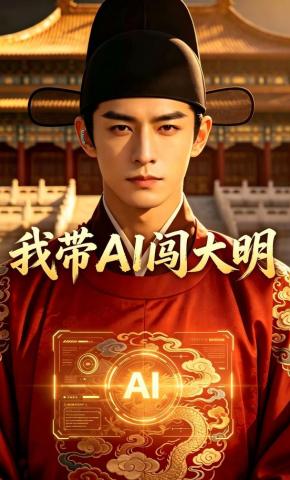 短剧《我带AI闯大明》海报