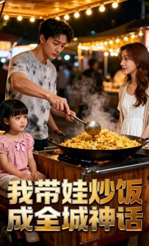 短剧《我带娃炒饭成全城神话》海报