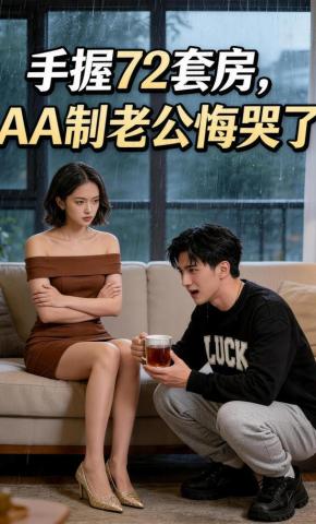 短剧《手握72套房，AA制老公悔哭了》海报