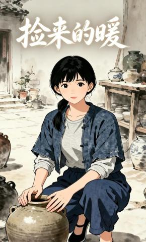 短剧《捡来的暖》海报