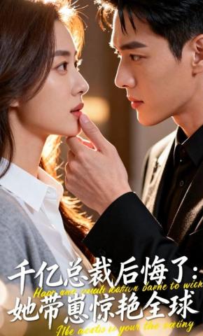 短剧《千亿总裁后悔了：她带崽惊艳全球》海报