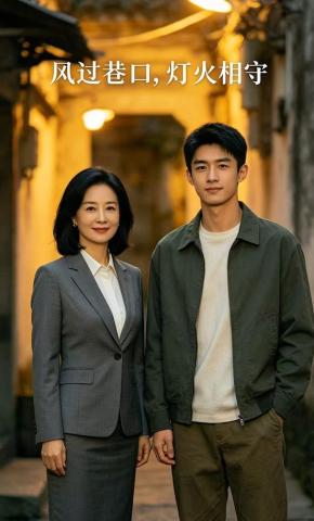 短剧《风过巷口，灯火相守》海报