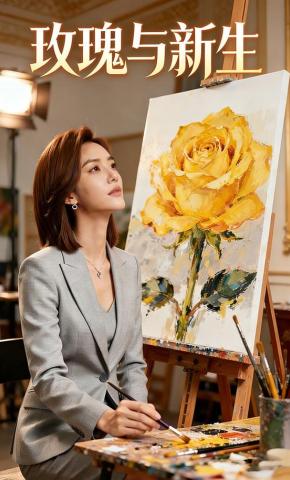 短剧《玫瑰与新生》海报