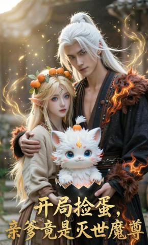 短剧《开局捡蛋，亲爹竟是灭世魔尊》海报